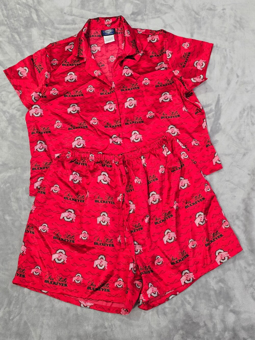 Ohio State Buckeyes Womens 2 pc Shorts Pajama Set Size XL With Pockets PJ